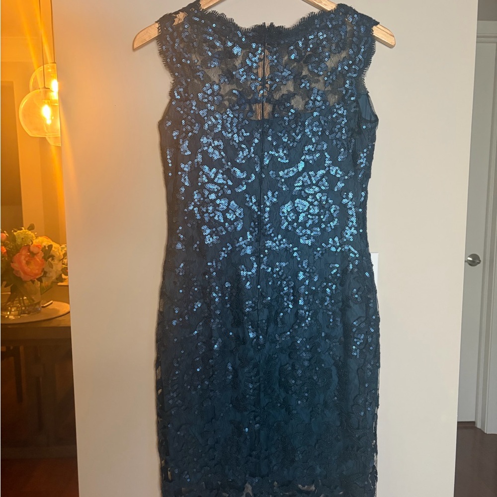 Tadashi Shoji Dress, Teal Lace Overlay‎ - Picture 7 of 12